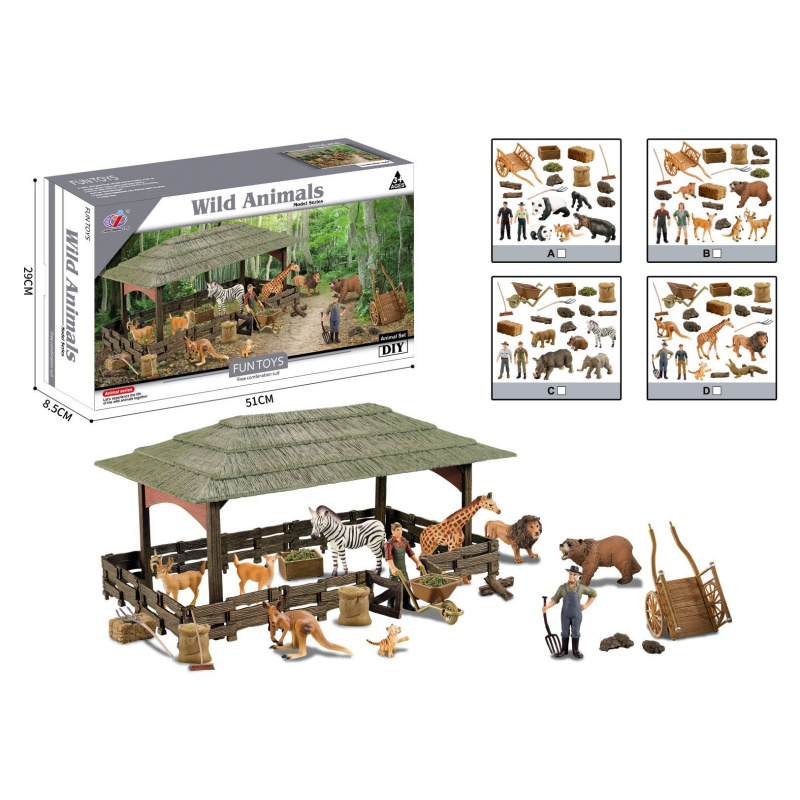 Игровой набор Ранчо с дикими животными Animal 4 модели