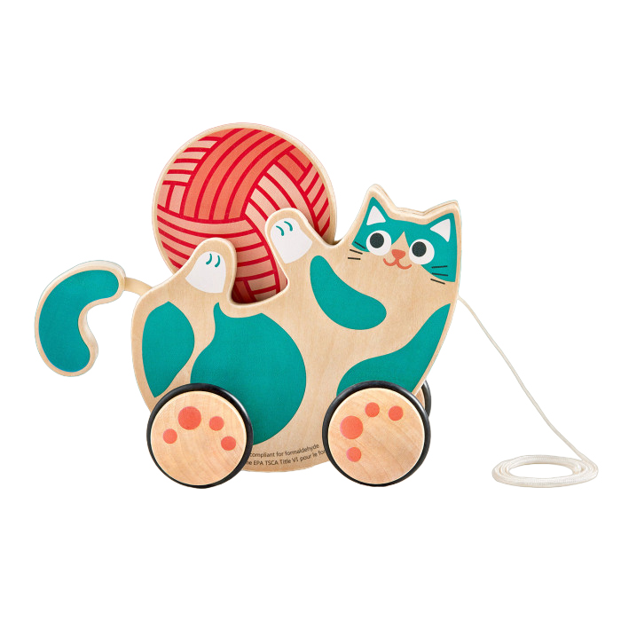 Игрушка-каталка для малышей Игривый котенок Hape погремушка
