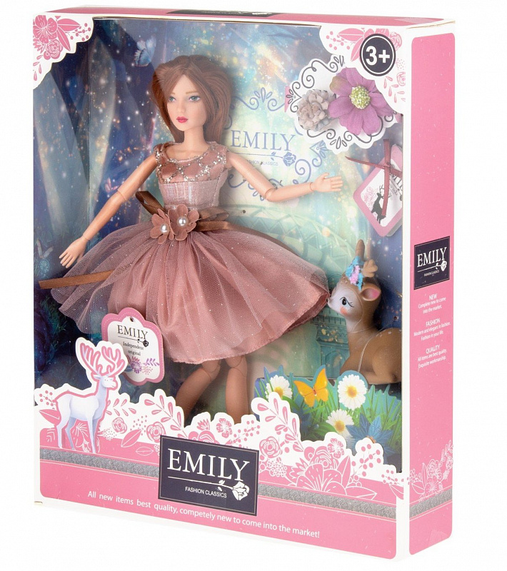 Кукла Эмили с оленёнком Ванильное небо Emily 28 см