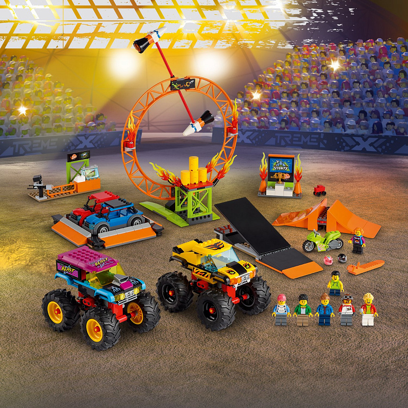 Конструктор LEGO City Stuntz Арена для шоу каскадёров