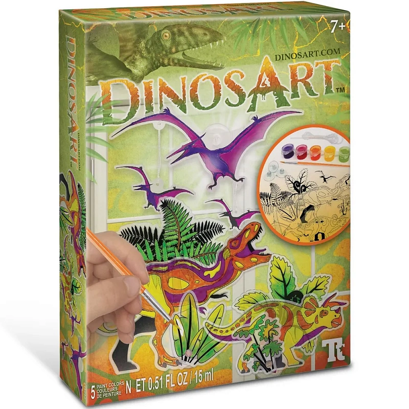 Набор для творчества DinosArt по созданию витражей 