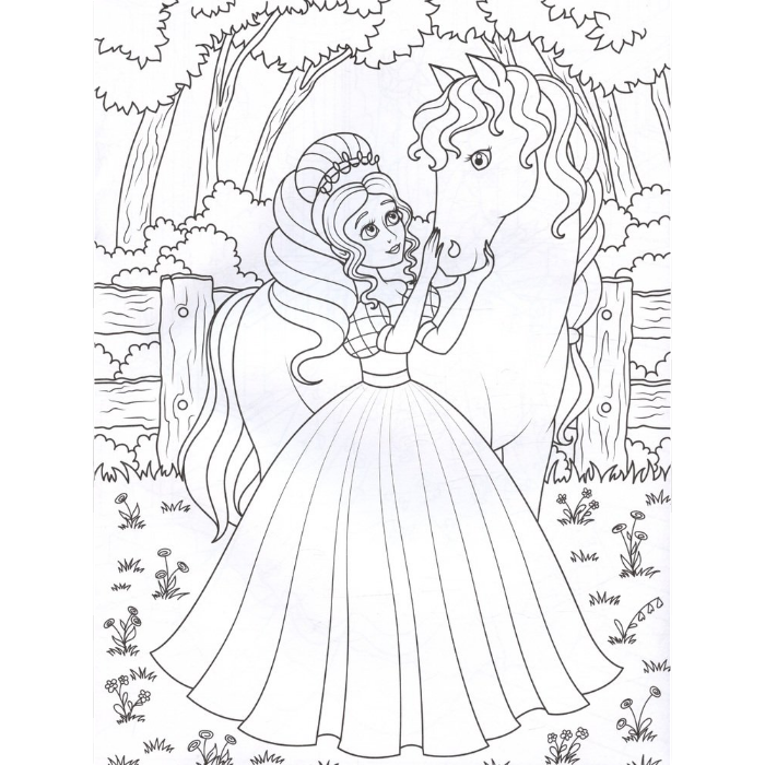 Книжка раскраска Феникс Чудесные принцессы 
