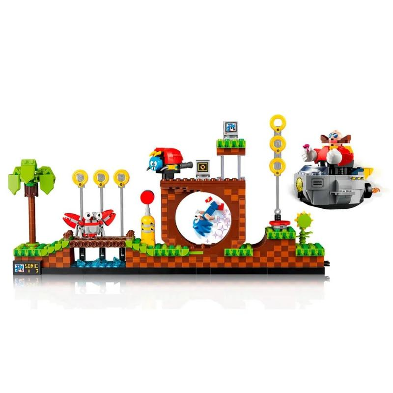 Конструктор LEGO Ideas Соник Супер-ёжик - зона Грин Хилл 1125 деталей