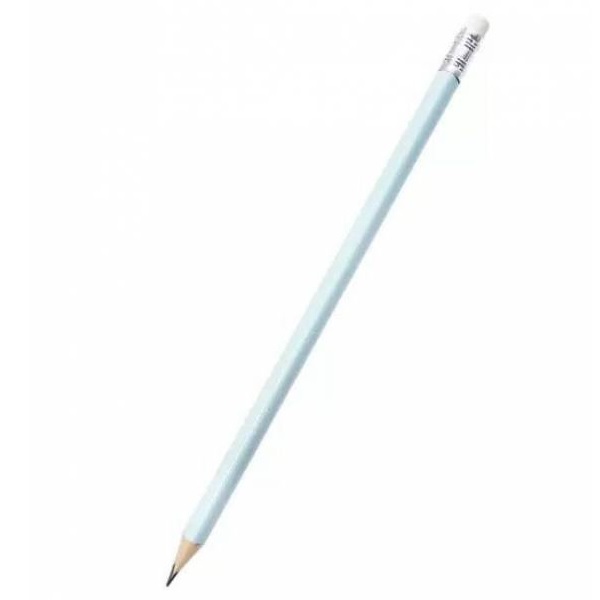 Чернографитный карандаш с ластиком Be Smart Bunny голубой