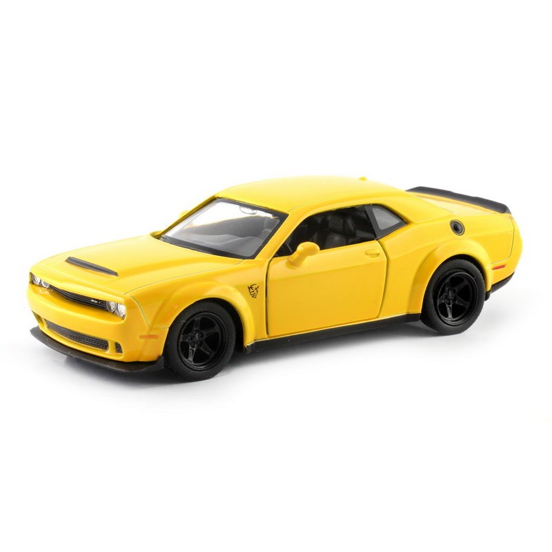 Машина металлическая Uni-Fortune  RMZ City Dodge Challenger SRT Demon 2018 жёлтый