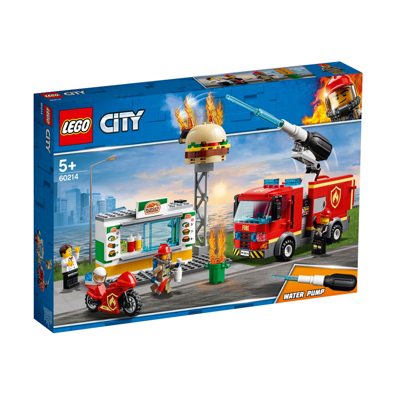 Конструктор LEGO City Пожар в бургер-кафе 327 деталей