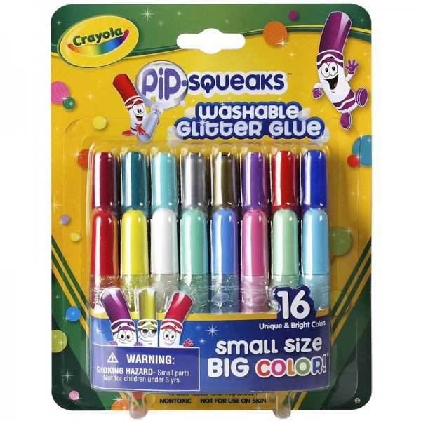 Crayola Блестящий клей 16 мини-тюбиков