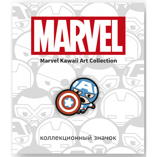 Значок деревянный Marvel 80 Капитан Америка