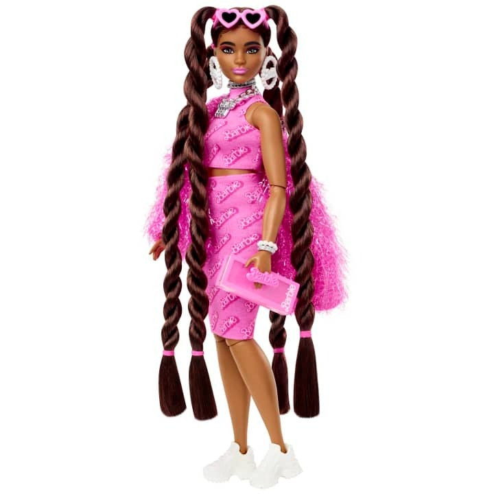 Кукла Barbie Экстра в розовом с питомцем