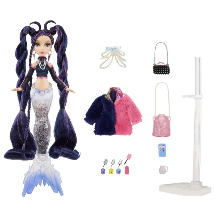 Кукла русалка Mermaze Mermaidz Nera меняющая цвет с аксессуарами 