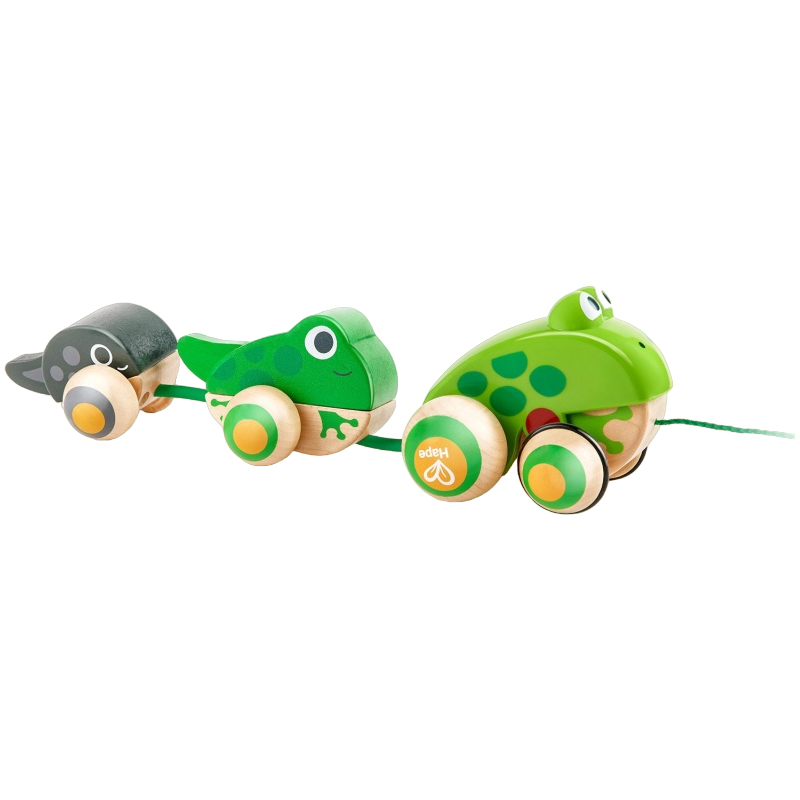 Игрушка-каталка для малышей Семья лягушек на прогулке Hape