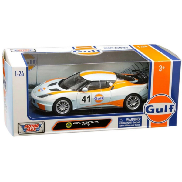 Машинка коллекционная Motormax Gulf Series - Lotus Evora GT4 1:24 