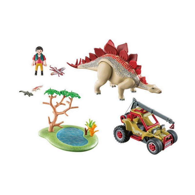 Конструктор Динозавры: Исследовательский транспорт со стегозавром 54 детали
