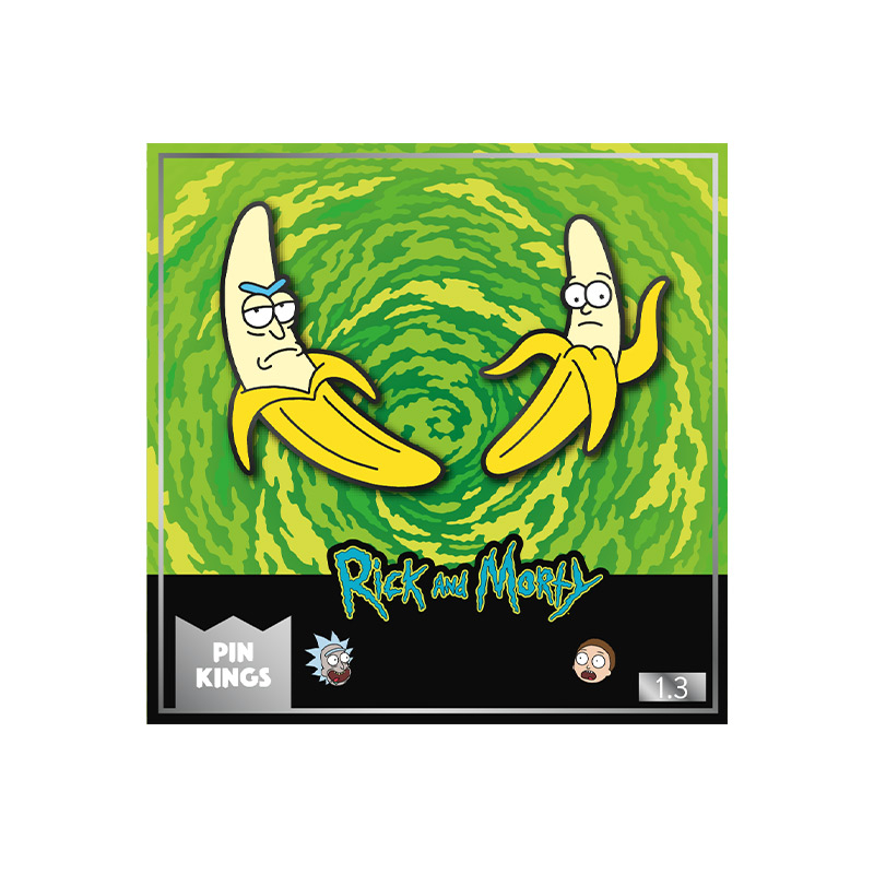 Набор из двух значков Банан Rubber Road Pin Kings Рик и Морти 1.3
