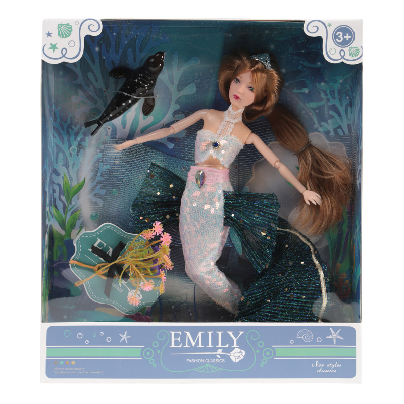 Кукла Эмили-русалка Легкая волна 28 см