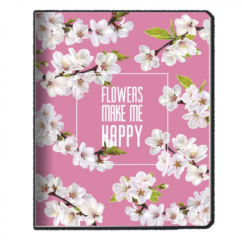 Тетрадь общая Be Smart Happy flower 48 листов клетка 