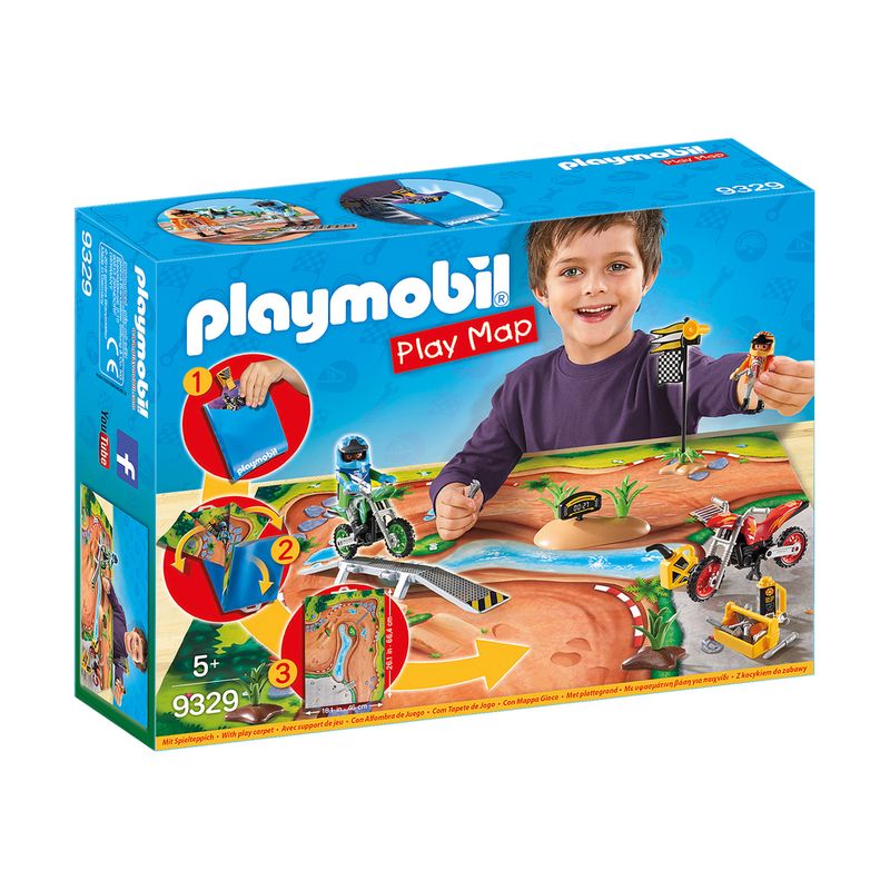Конструктор Playmobil "Игровая карта. Мототрасса"