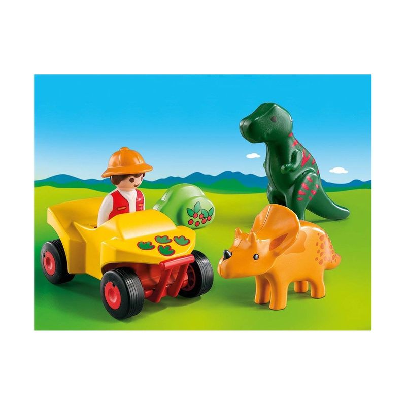 Конструктор Playmobil 1.2.3. Исследователь с динозаврами