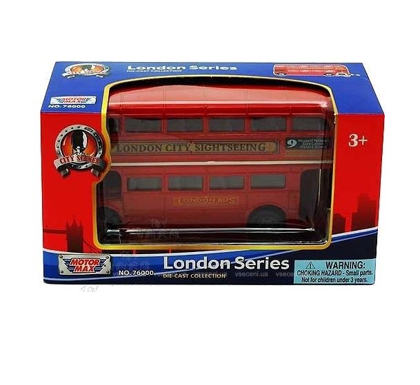 Машинка Лондонский автобус Motormax 13 см