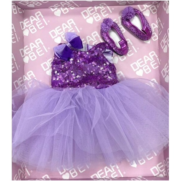 Одежда для куклы Платье фиолетовое DEAR BEI 35 см