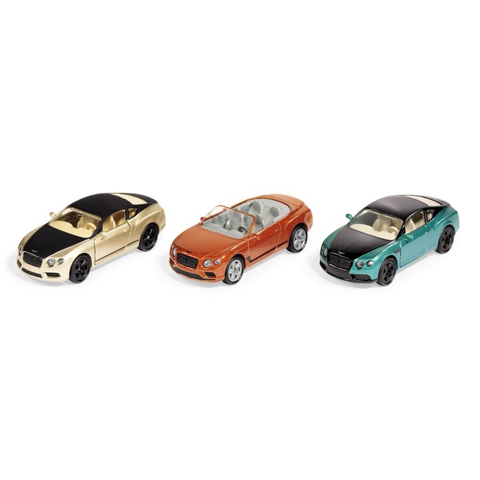 Набор из 3 машин Bentley Siku золотой оранжевый зеленый