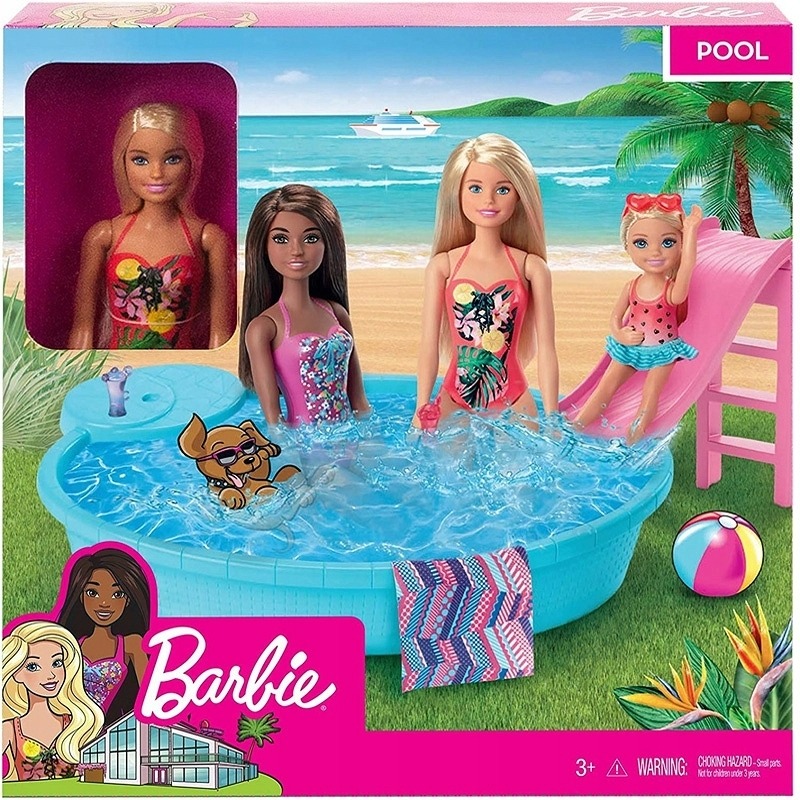 Бассейн с горкой Barbie 
