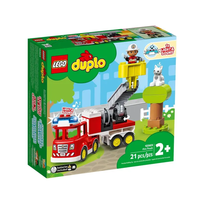 Конструктор LEGO DUPLO Пожарная машина с мигалкой 21 элемент