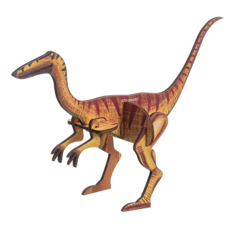 3Д-конструктор деревянный Кувырком Самые быстрые динозавры 