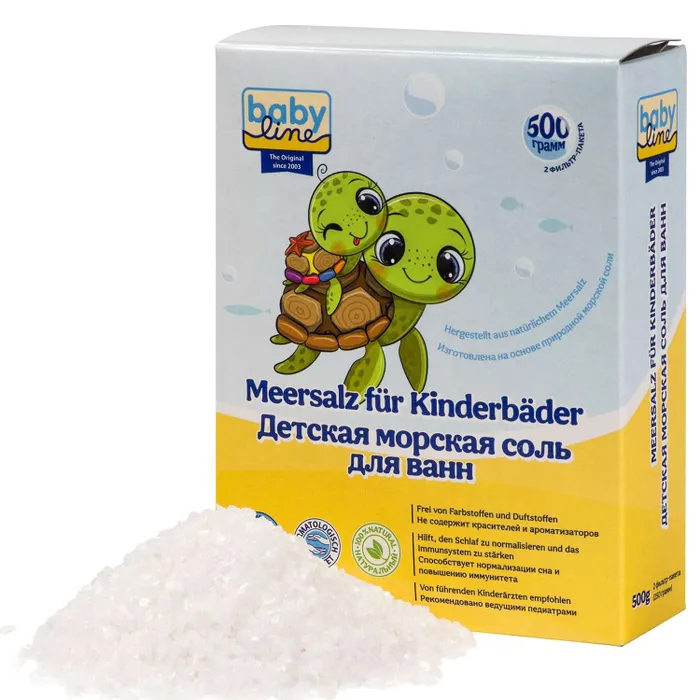 Детская морская соль для ванн Baby line 500 грамм 