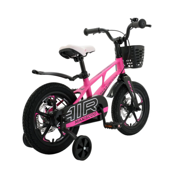 Детский двухколесный велосипед Maxiscoo Air делюкс плюс 14 розовый матовый