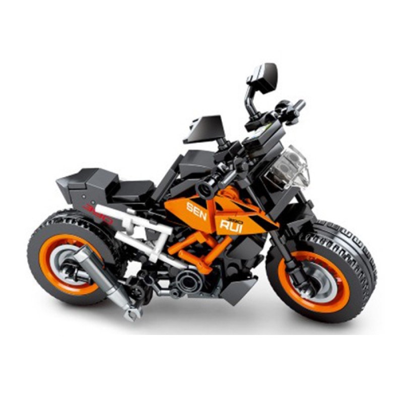 Конструктор мотоцикл Sembo оранжевый 180 деталей