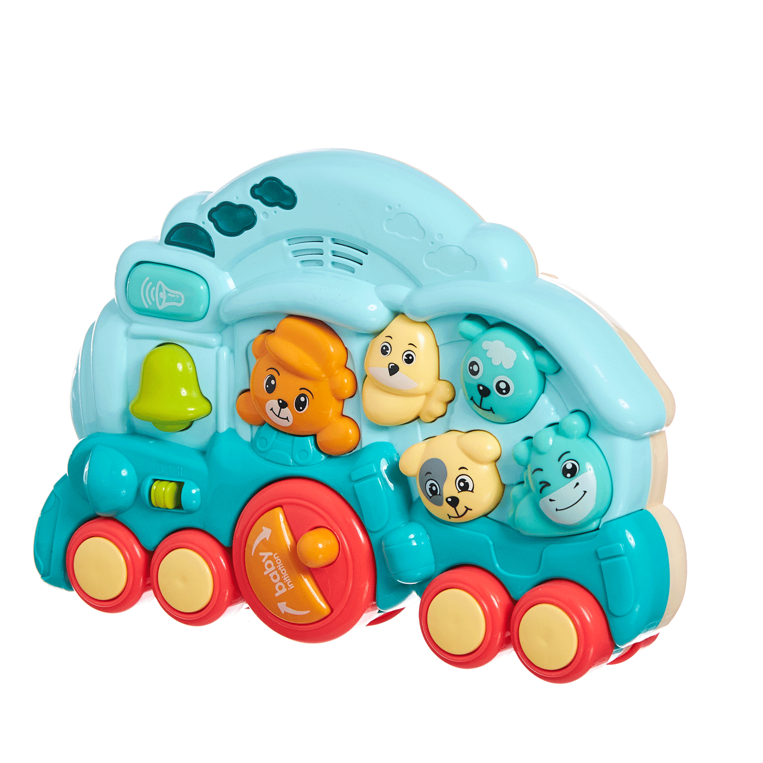 Развивающая игрушка для малышей Поезд Мы едем, едем, едем Baby G голубой