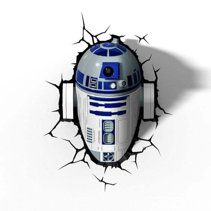 Декоративный светодиодный настенный светильник 3D Star Wars R2D2