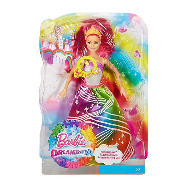 Радужная принцесса с волшебными волосами Barbie