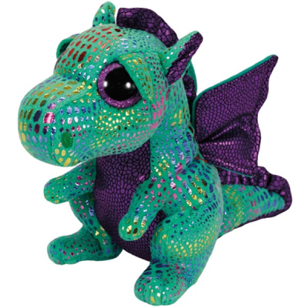 Мягкая игрушка зелёный дракон Синдер TY 25 см