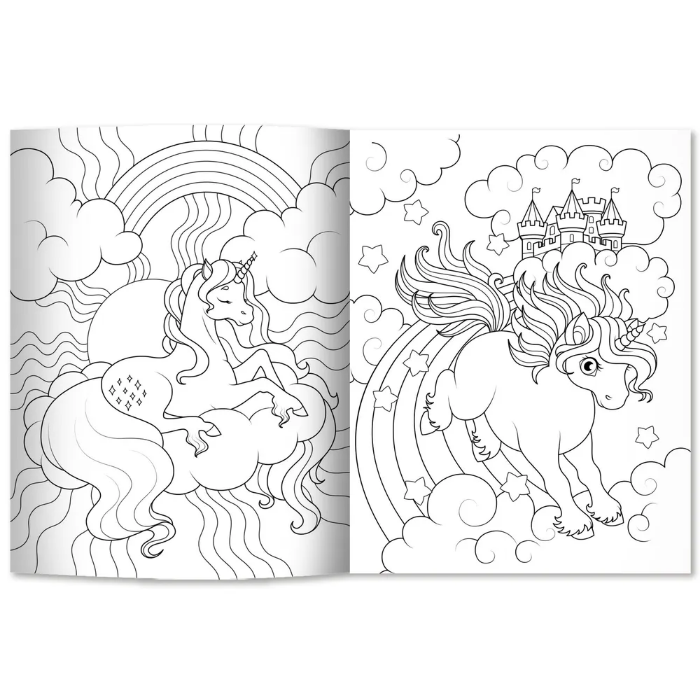 Книжка раскраска Феникс Волшебные единороги 