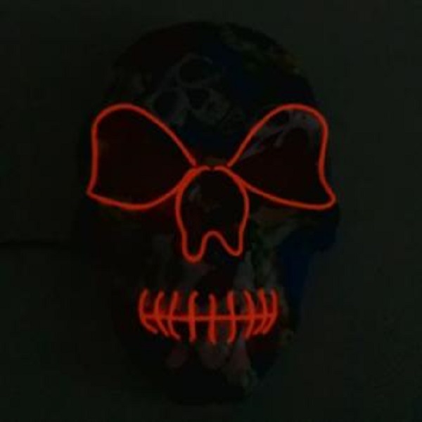 Карнавальная маска с подсветкой Череп в цветах Halloween