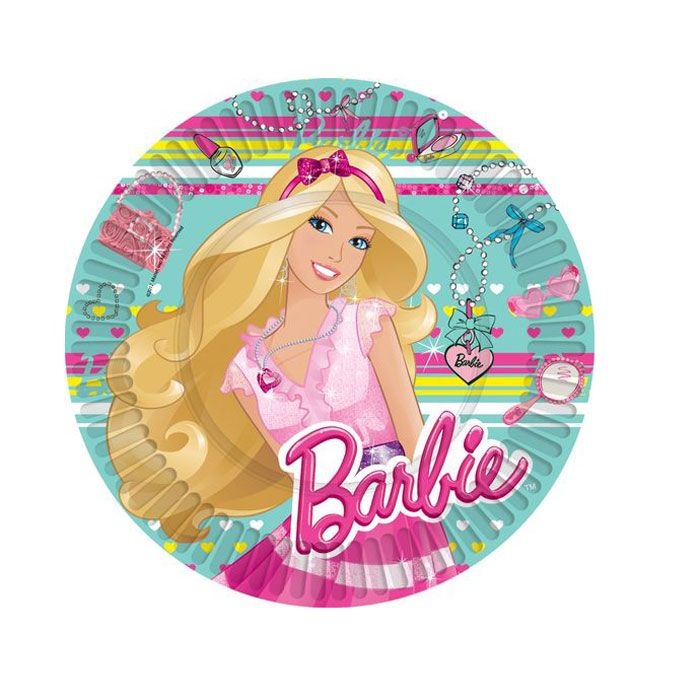 Тарелка бумажная 10 шт Barbie