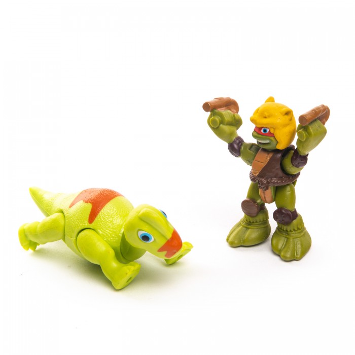 Фигурка Turtles Дино Майк с Брахиозавром серия Pre Cool