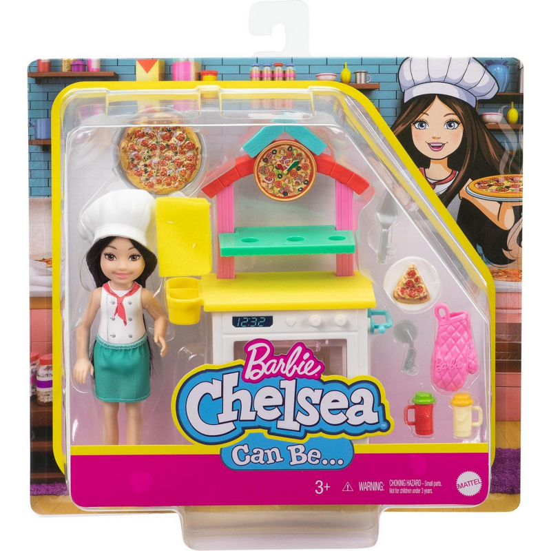 Игровой набор Barbie Кукла Челси Пицца-шеф
