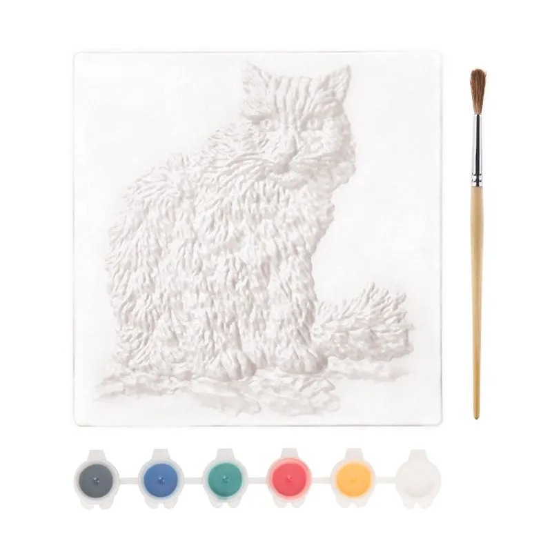 Набор Maxi Art Многоразовая раскраска Рыжий Котик 20 х 20 см 