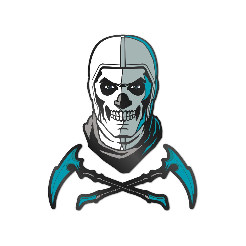 Набор из двух значков Skull Trooper Rubber Road Pin Kings Fortnite 1.3