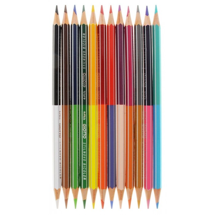 Цветные карандаши Giotto Stilnovo Bicolor двусторонние 12 штук 