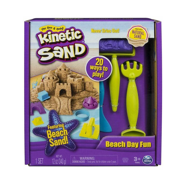 Кинетический песок набор для лепки Веселая пляжная игра