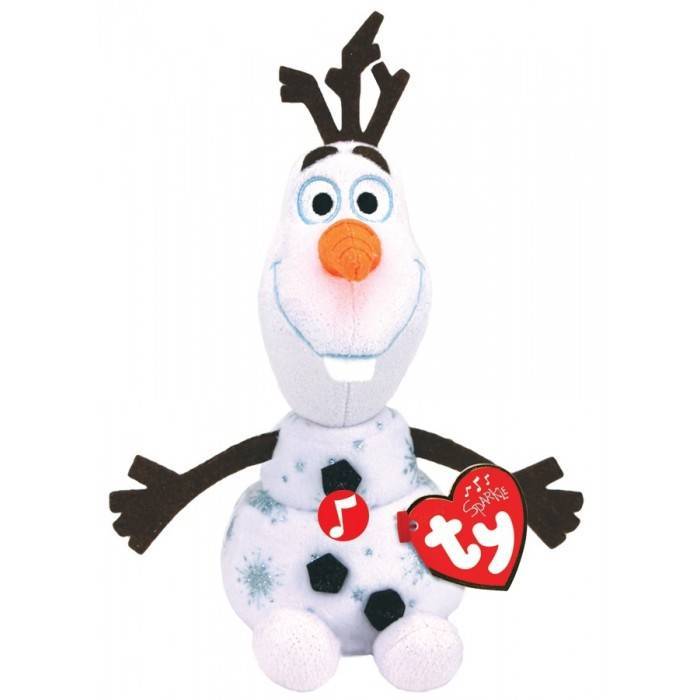 Мягкая игрушка со звуком Снеговик Олаф Холодное Сердце-2 TY 23 см