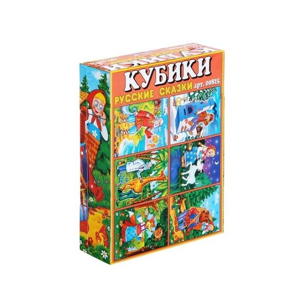 Кубики Русские сказки Stellar 12 штук