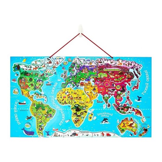 Магнитная карта мира ГеоПазл