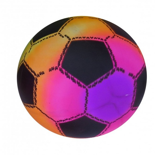 Футбольный мяч 1Toy 23 см фиолетовый