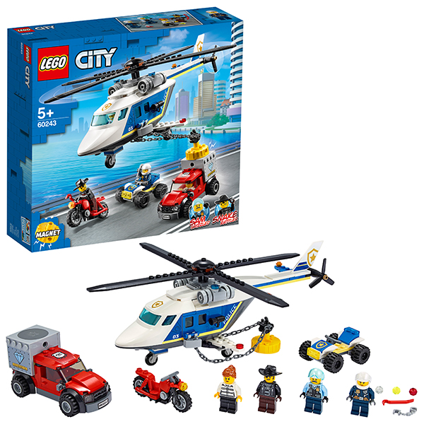 Конструктор Lego City Погоня на полицейском вертолёте