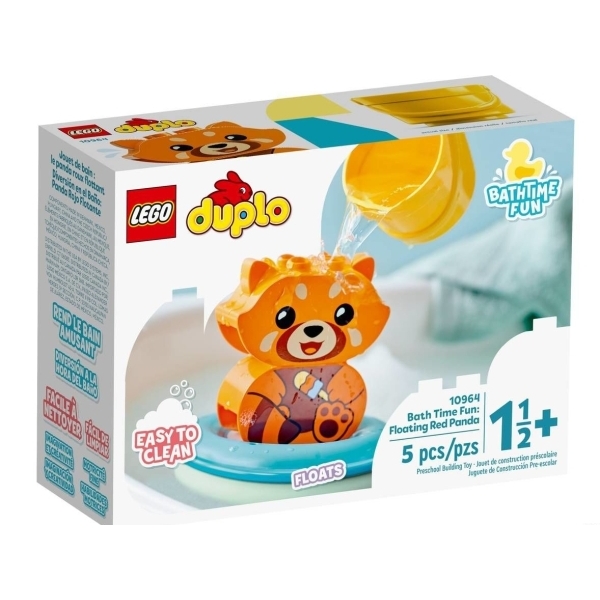 Конструктор LEGO DUPLO Приключения в ванной Красная панда на плоту 5 деталей